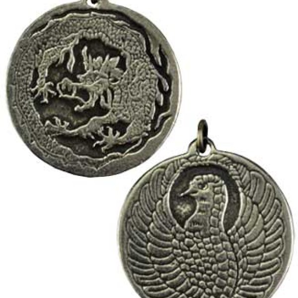 Dragon and Phoenix amulet