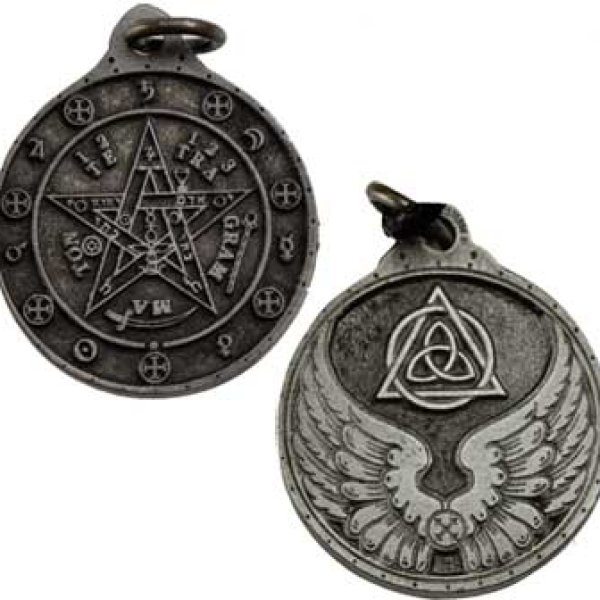 Tetagrammation talisman silver color