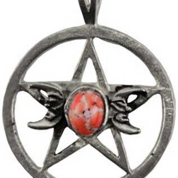 Triple Moon-Pentagram Spell amulet