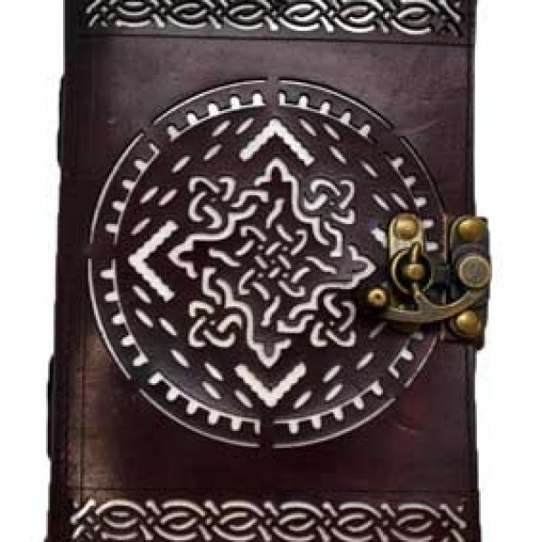 Celtic Knot (die cut) leather blank book w/ latch