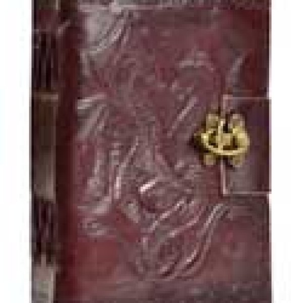 Double Dragon leather blank book w/ latch