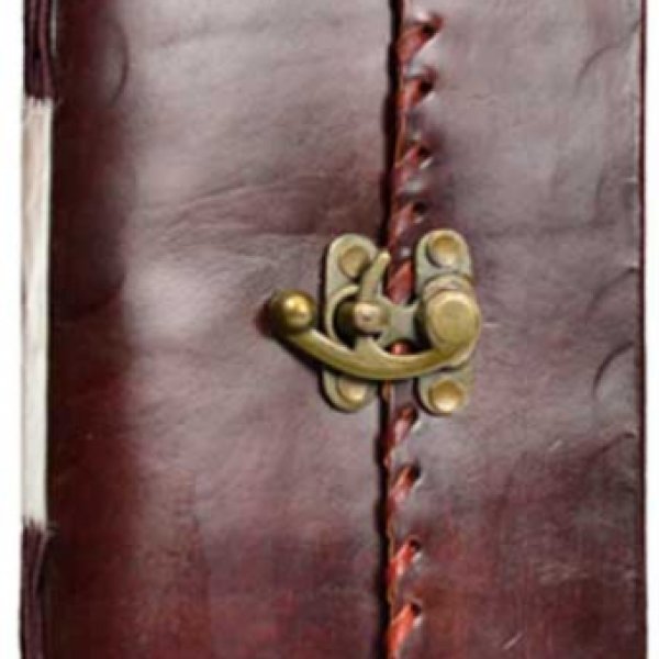 1842 Poetry leather blank book w/ latch