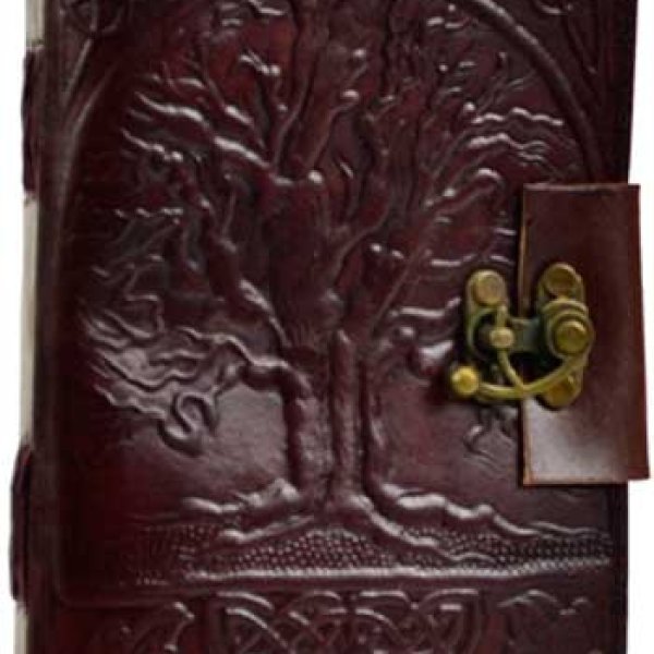 Tree of Life leather blank book w/ latch