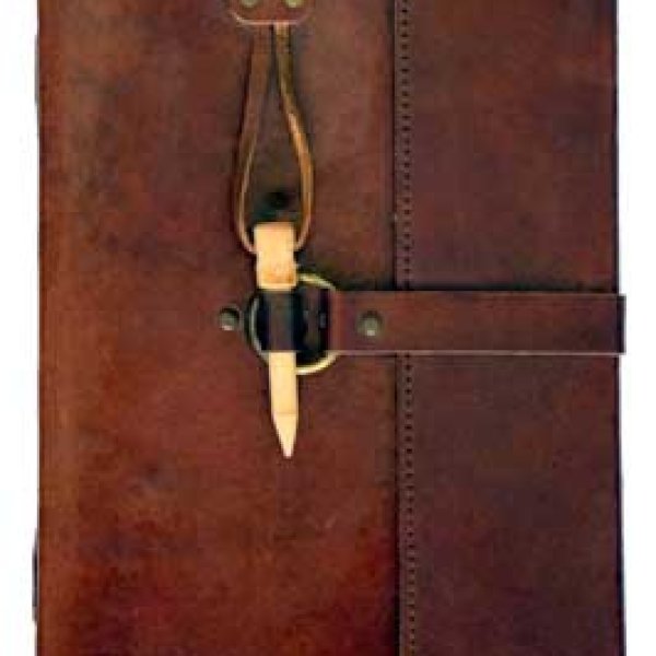 leather blank book w/ Peg Closure