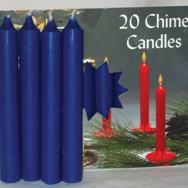 1/2" Dark Blue Chime Candle 20 pack