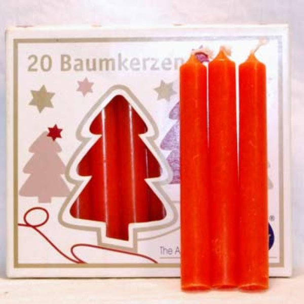 1/2" Orange Chime Candle 20 pack