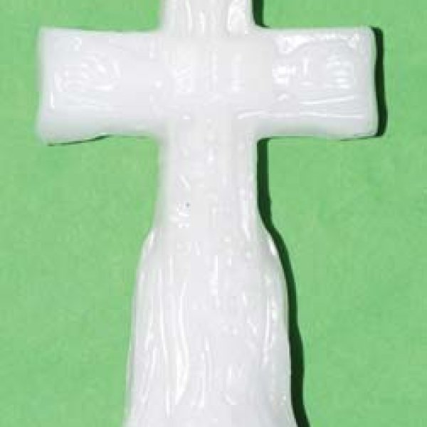 4 1/2" Crucifix White candle
