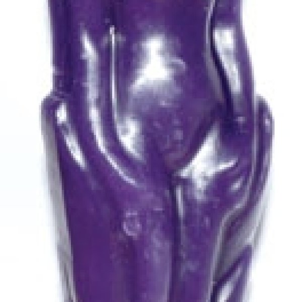 Purple Female candle 7"