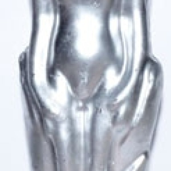 Silver Female candle 7"