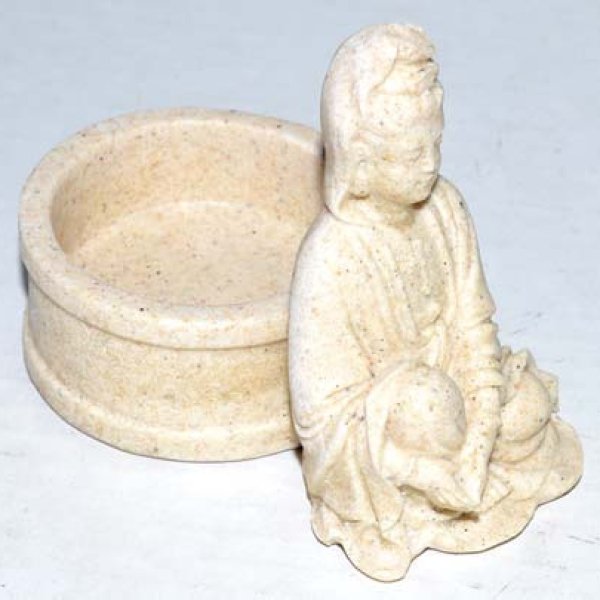 3" Kwan Yin tealight holder