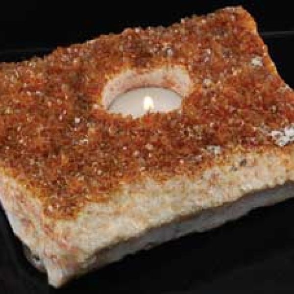 Citrine tealight candle holder