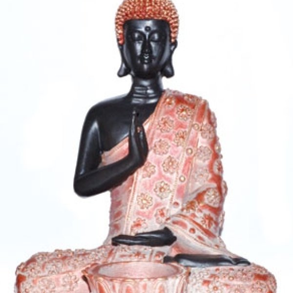 7 1/2" Sitting Buddha tealight holder