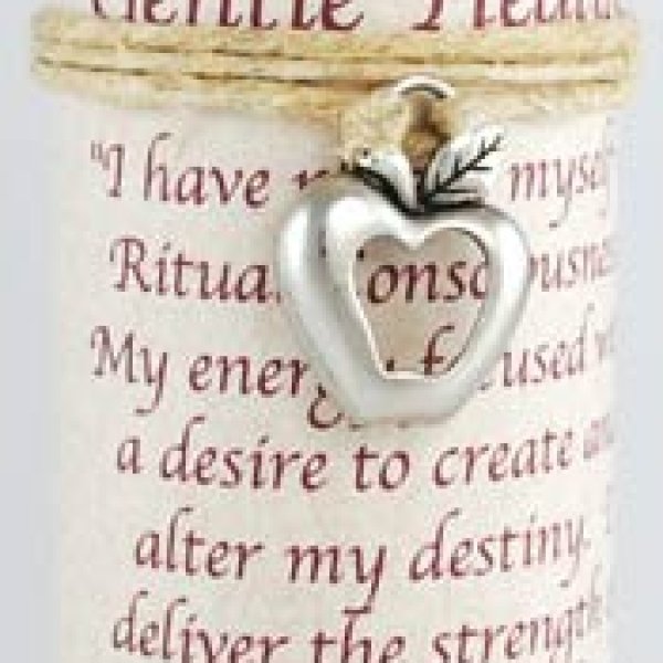 Gentle Healing pillar candle with Ritual Necklace