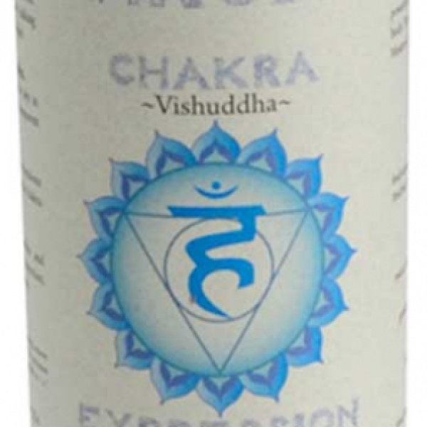 Throat Chakra pillar candle 3" x 6"