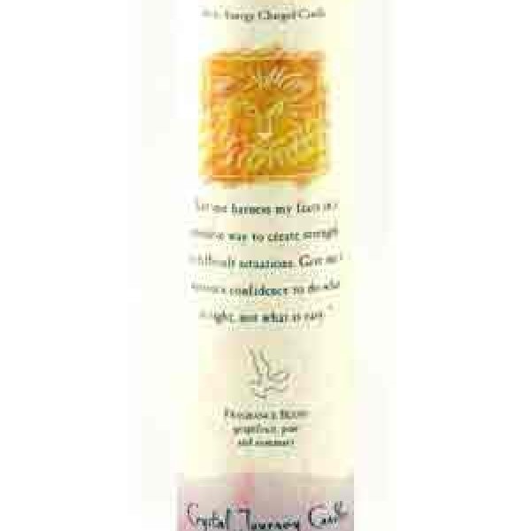 Courage Reiki Charged pillar candle