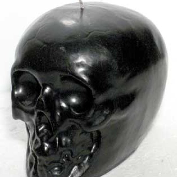 Black Skull Candle 3 1/2"