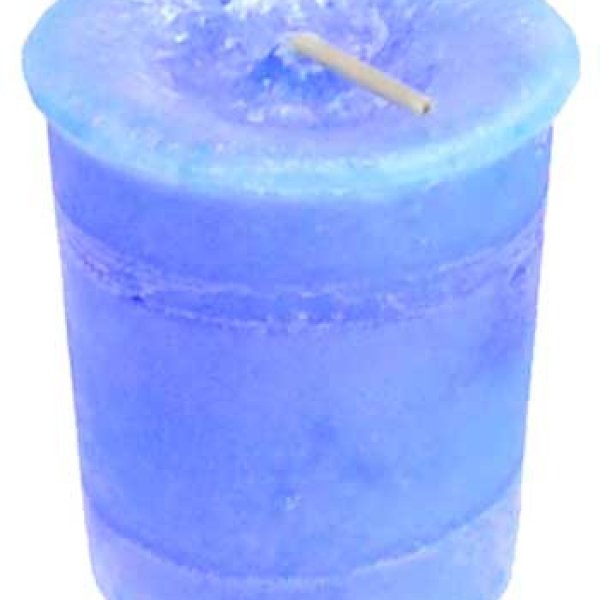 Throat Chakra votive candle