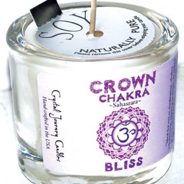 Crown chakra soy votive candle