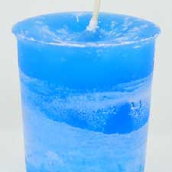 Ascended Masters & Guides Herbal votive - light blue