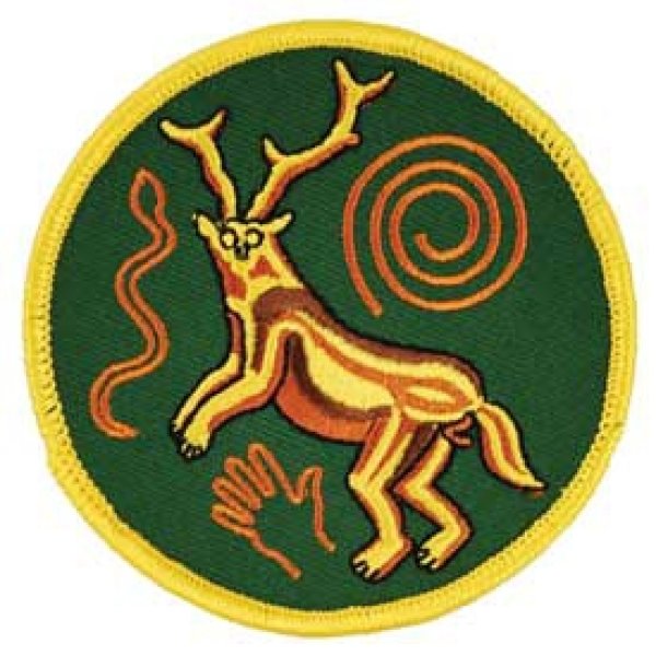 Paleo Shaman iron-on patch 3"