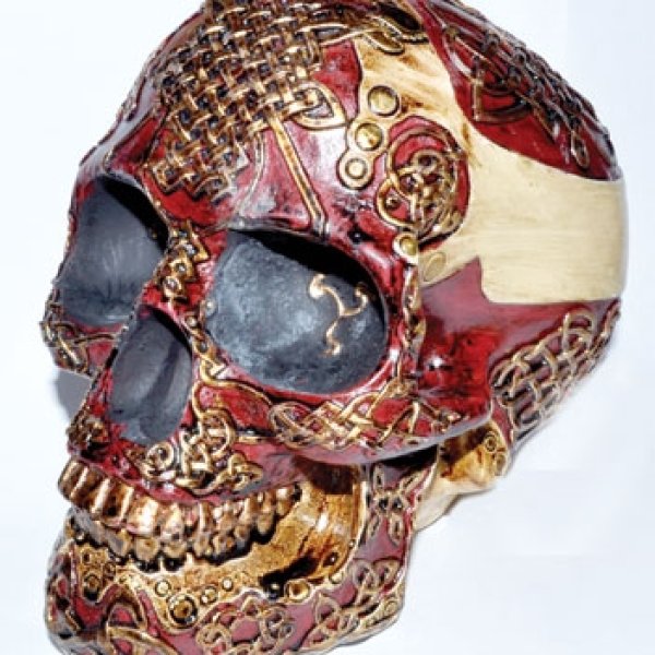 Red Celtic Skull  bank