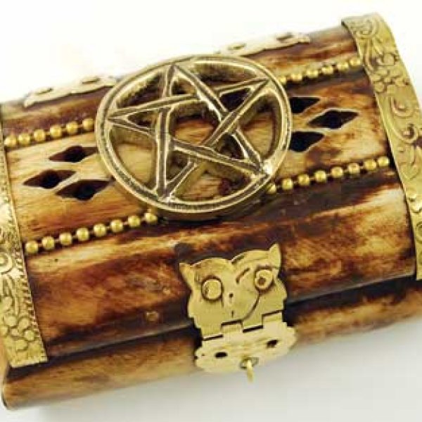 Pentagram Bone Chest 3" x 2"