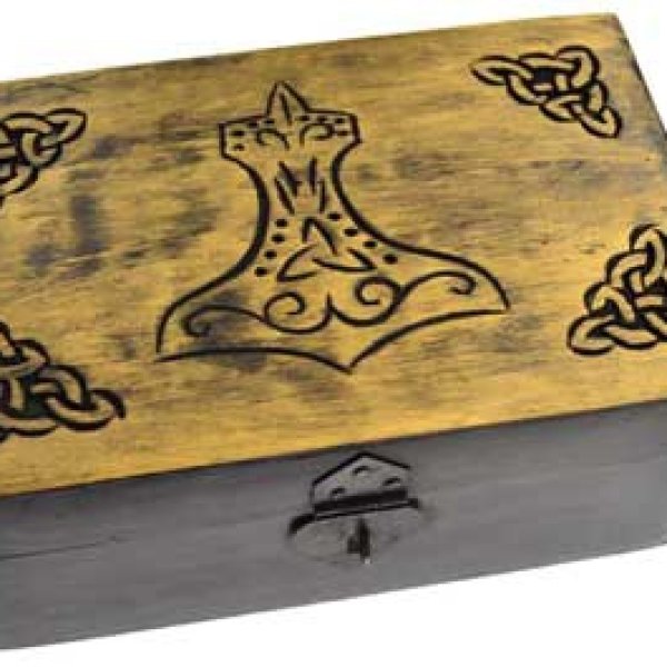 5" x 8" Handcrafted box w Thors Hammer
