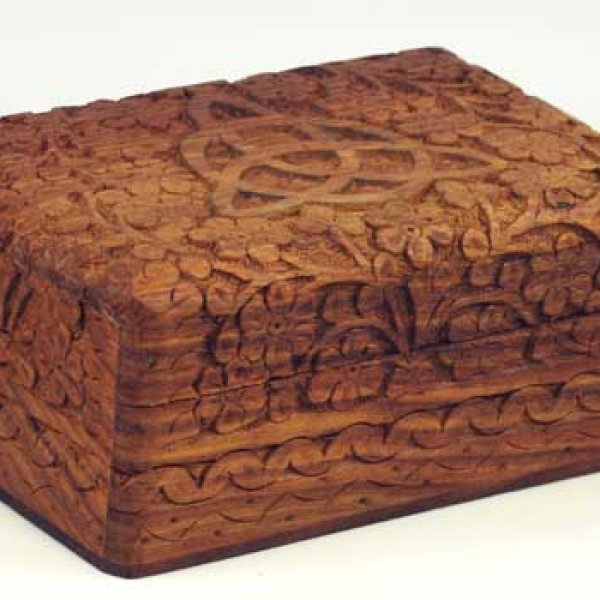 Triquetra Wooden Carved Box