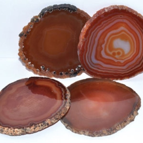Red Agate coaster (set of 4)