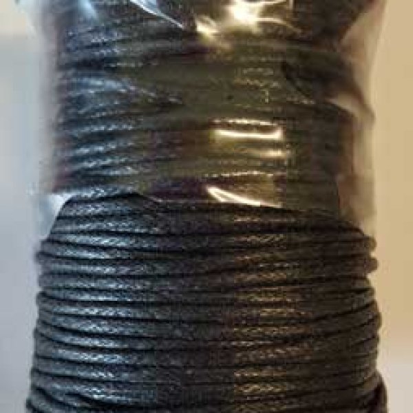 Black Cotton Cord 2mm 1 yd