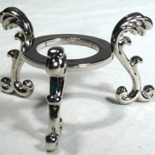 Silver Plated Flower gazing ball stand