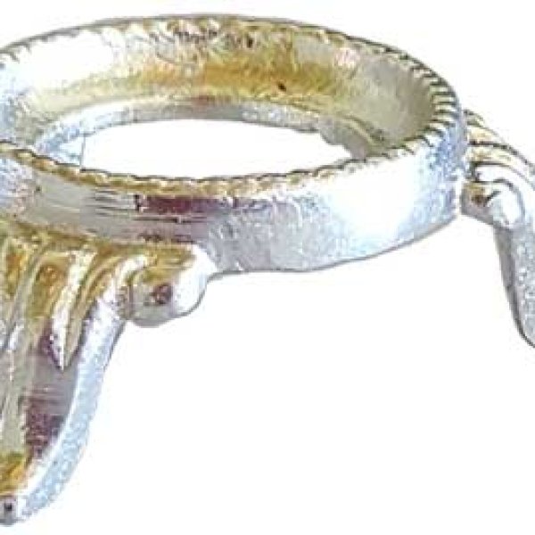 Silver metal Zinc Plated gazing ball stand