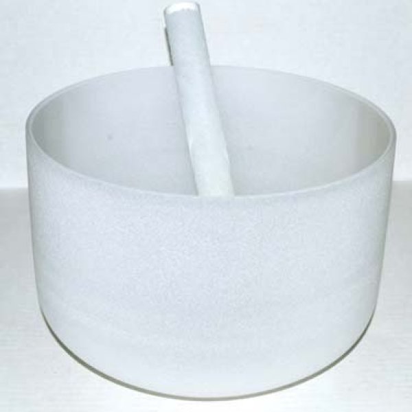 10" Off White Crystal Singing Bowl