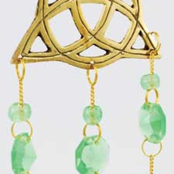 Brass Triquetra wind chime