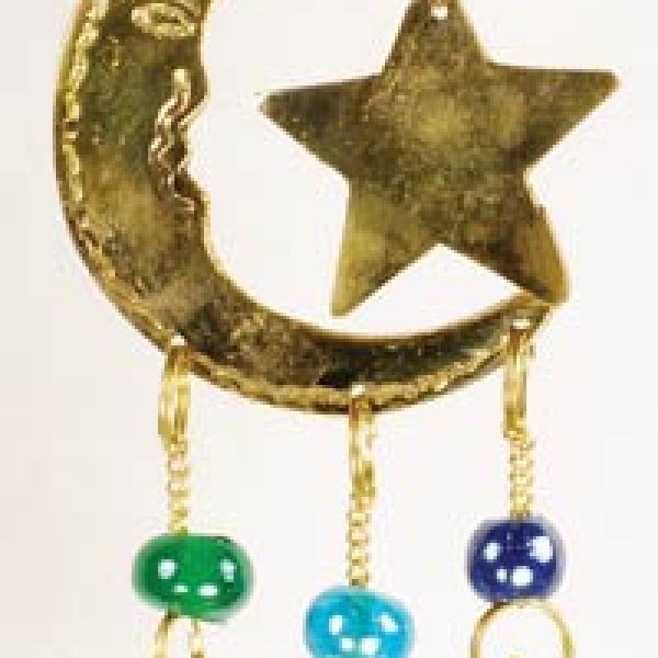 Three Bell Star and Moon wind chime