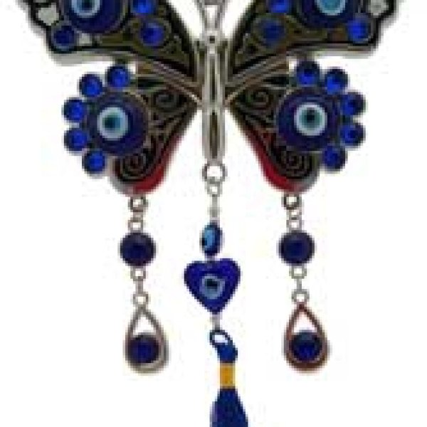 Butterfly Evil Eye wall hanging