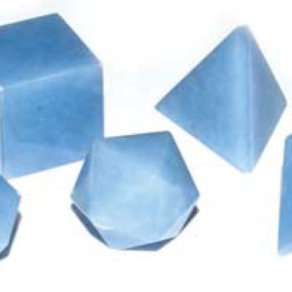 20mm Angelite platonic solids