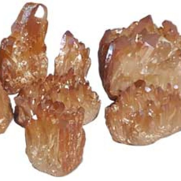 5# Quartz cluster with Gold color