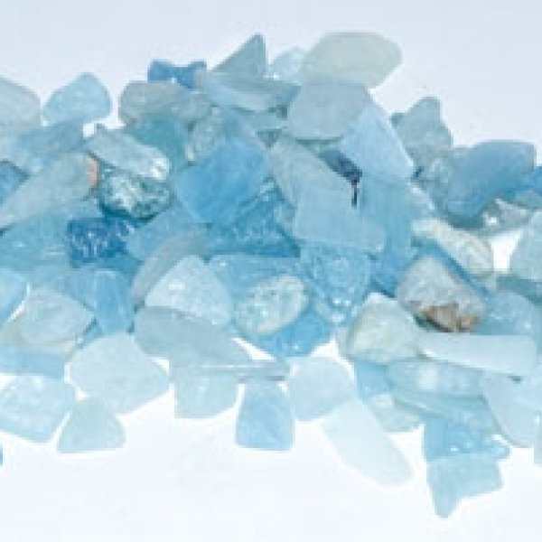 1 lb Aquamarine tumbled chips 6-8mm