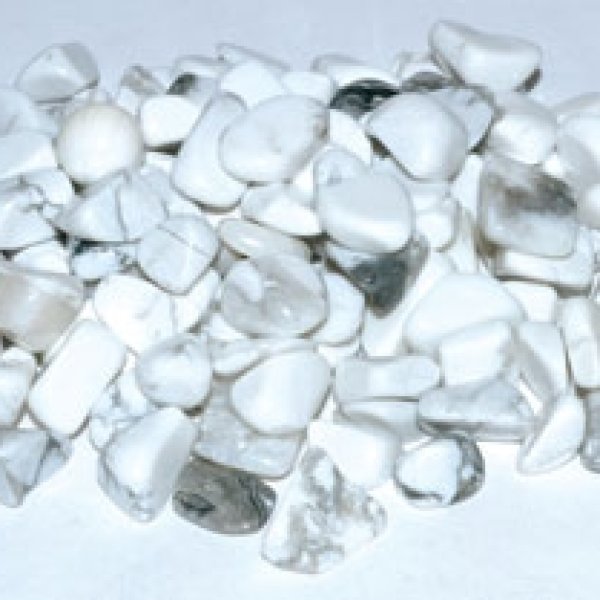 1 lb Howlite, White tumbled chips 6-8mm