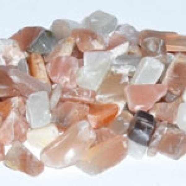 1 lb Moonstone tumbled chips 5-9mm