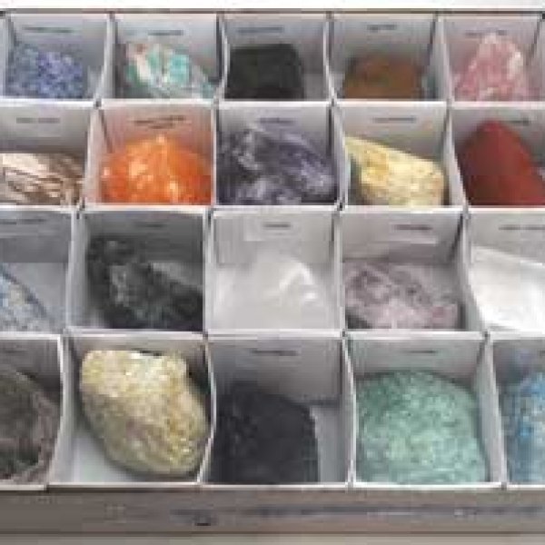 Flat of 20 Stones and Crystals