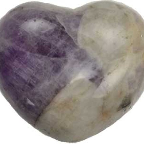 1 3/4" Amethyst, Chevron heart