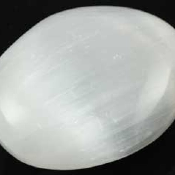 White Selenite Oval  2"