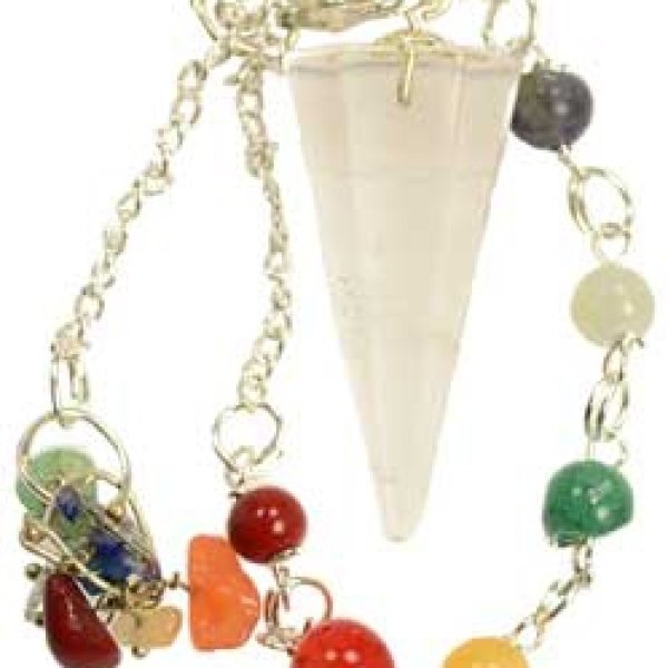 Clear Quartz 7 Chakra pendulum