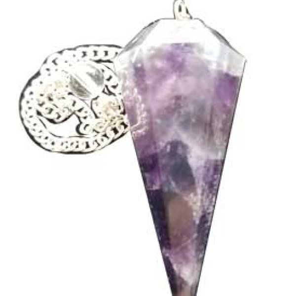 6-sided Amethyst pendulum