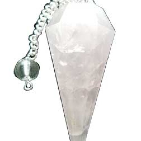 6-sided Rose Quartz pendulum