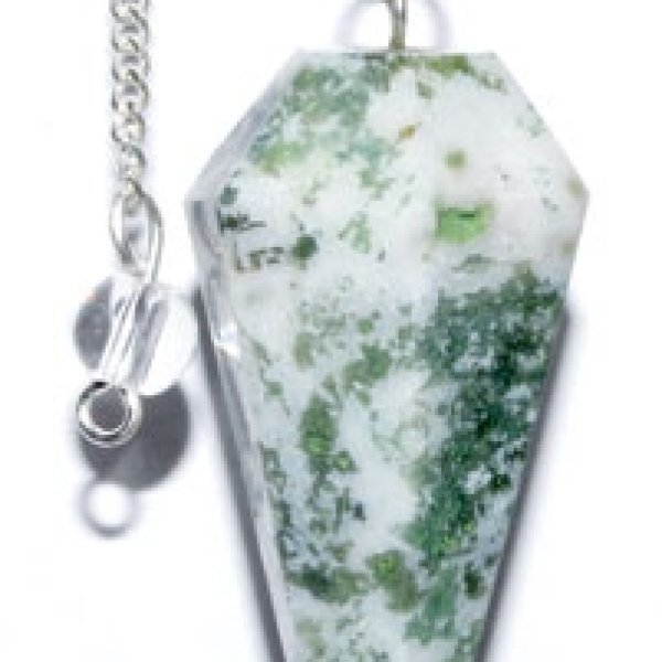 6-sided Tree Agate pendulum