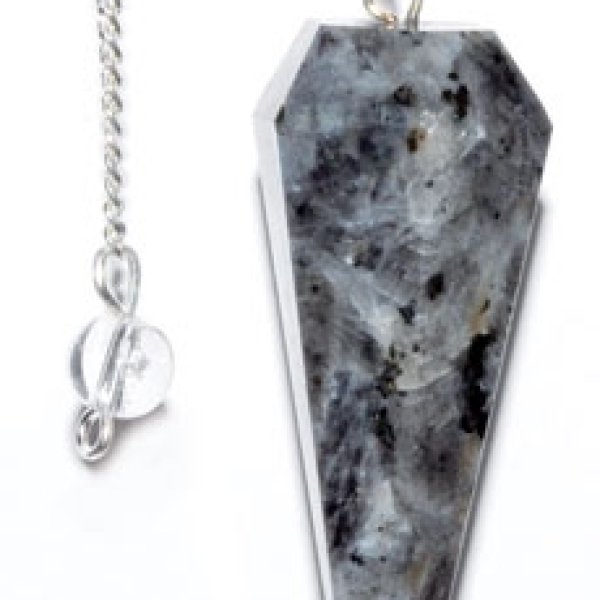 6-sided Indigo Gabro pendulum