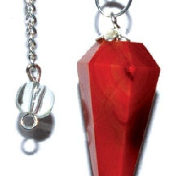 6-sided Red Carnelian pendulum